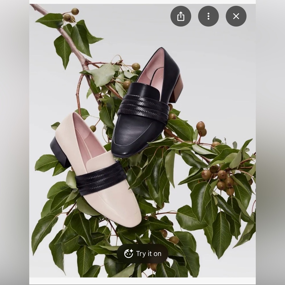 NEW! AD & Daughters Corya Braided Leather Block Heel Loafers